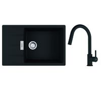 Franke Centro évier avec mitigeur noir/noire 1140.733.329