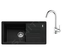 Franke Colonnes Set de cuisine G267MČ, évier en fragranit BSG 611-78/39 + robinet FP 9000.031, noir mat / chrome 114.0700.754