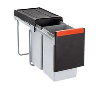 Franke Cube poubelle 30 l noir-gris-rouge 134.0039.554