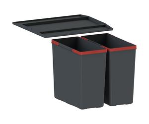 Franke EasySort poubelle 29 l noir-rouge 121.0494.182