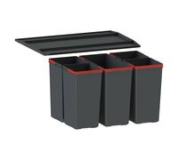 Franke EasySort poubelle 44.5 l noir-rouge 121.0494.194