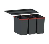 Franke EasySort poubelle 44 l noir-rouge 121.0494.193