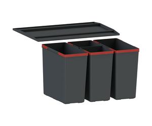 Franke EasySort poubelle 44 l noir-rouge 121.0494.193