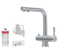 Franke Ensemble de robinet d'eau potable Clear Water L en acier inoxydable massif + filtre Clear Water