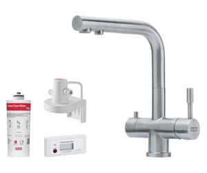 Franke Ensemble de robinet d'eau potable Clear Water L en acier inoxydable massif + filtre Clear Water