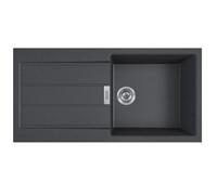 Evier à encastrer 60cm manuel carbone avec siphon 842143