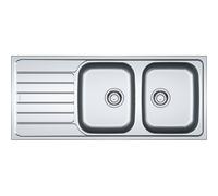 Franke Évier à encastrer 006464 - 80 cm inox avec siphon - Inox Dekor G