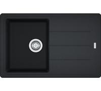 Franke évier BASIS BFG 611 en Onyx en Fragranit DuraKleen® Plus Sanitized® / dimensions de découpe 760 x 480 mm / évier à encastrer / évier à poser
