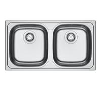 Franke Évier de cuisine en acier inoxydable (lisse) avec double cuve Spark SKN 620-34-34/78-101.0294.266