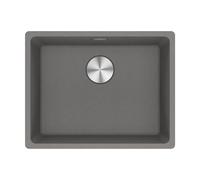 Franke Evier sous plan Maris MRG 110-52 Fragranit gris pierre, robinet à poussoir