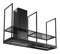 Franke FMY BK MATT F180 - Hotte d'île T-SHELF avec étagère noire