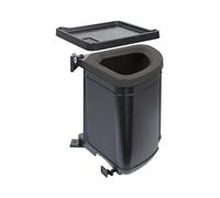 Franke Poubelle Sorter Pivot 1 bac 30 L 121.0307.563 - Système de tri des déchets - Noir