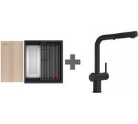 Franke Kanon évier avec mitigeur noir/noire 125.0749.685