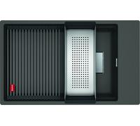 Franke Kanon évier en granit 76x46 cm gris/graphite/onyx 125.0716.372