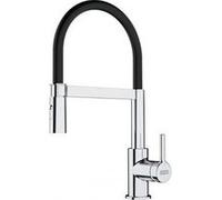 Franke Lina - Mitigeur d'évier FC 6085.031 avec un bras flexible, chrome / noir 115.0626.085
