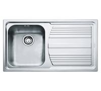 FRANKE évier avec 1 bac + égouttoir LOGICA LINE LLX 611-L (Égouttoir à droite - acier inox satiné)