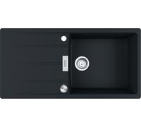 Franke Maris Centro évier à encastrer en fragranite CNG 611-100 Onyx bouton rotatif inox à partir de 60 cm 114.0682.503