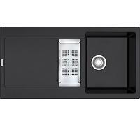 Franke Maris évier à encastrer Fragranit évier MRG 651-97 Onyx bouton-poussoir acier inoxydable à partir de 60 cm 114.0477.257
