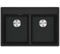 Franke 114.0661.782, Évier de Cuisine Maris MRG 620-35-35, Noir mat