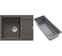 Franke Maris évier en granit avec égouttoir 62x50 cm gris/graphite/onyx 114.0741.966