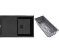 Franke Maris évier en granit avec égouttoir 78x50 cm gris/graphite/onyx 114.0743.090