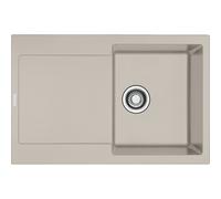 Evier à encastrer 1 bac FRANKE Maris Fragranit avec vidage manuel 78 x 50 cm Café crème Gris G