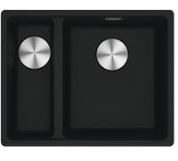 Franke Maris MRG 160-34-15 Fragranite noir mat évier Bac à droite sous plan