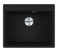 Franke - Maris MRG 610-54 Evier à encastrer 59x50cm, avec bonde et siphon gain de place, en Fragranit+, Noir mat + Cache bonde