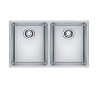 Franke Maris MRX 220-34-34 - Évier encastrable rectangulaire, acier inoxydable, acier inoxydable, 2 bacs, rectangulaire