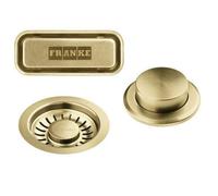 Franke Mythos masterpiece Set de bouchons de panier or avec bouton poussoir pour vidange automatique 112.0653.036