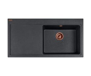 Franke mythos mTG 611 - évier (évier sous comptoir de cuisine, rectangulaire, Fragranite, noir, 1 seins, rectangulaire)