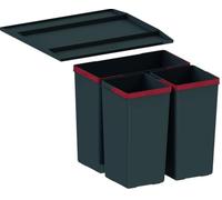Franke EasySort poubelle 29.5 l noir-rouge 121.0494.150