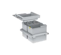 FRANKE | Poubelle de tri des déchets Trolley Vario 45 (134.0065.963) | Containers : 18L + 2 x 8L | Couleur : gris