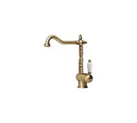 Franke Robinet de cuisine Old England 301782 – Vieil or (bronze), poignée levier, céramique 3,5 cm