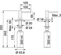FRANKE; Robinet; Atlas Neo Sensor; Goulot extensible ; Industrial Black; Classe d'écoulement: 9 l/Min.; Classe d'efficacité énergétique: A;
