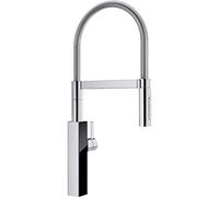 FRANKE Robinet de Cuisine Crystal Semi-Pro 115.0474.627 chrome/verre noir