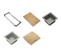 Franke - Sets d'accessoires - Set d'accessoires : ALL-IN SET 2 Rail + Planche + Bol avec couvercle + Petit panier égouttoir - Franke