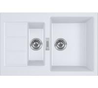 Franke Sirius 2.0 évier tectonite 78x50 cm blanc 143.0618.686