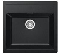 Franke Sirius 2 S2D 610.50 évier résine 56x53cm montage en surface avec trou pour robinet Noir 114.0271.940