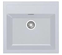 Franke Sirius 2 S2D 610.50 résine évier 56x53cm sous plan, à fleur de plan ou en surface blanc 114.0568.052
