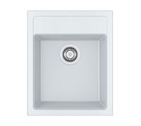 Franke Sirius évier tectonite 53x43 cm blanc 114.0496.101