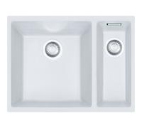 Cuve Franke Sirius SID 160 Tectonite Blanc artic 2 cuves sans égouttoir (petite cuve à droite) sous plan 56 x 44 cm Blanc artic