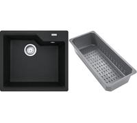 Franke Urban évier en granit avec égouttoir 56x50 cm noir 114.0741.981