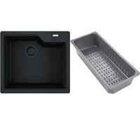 Franke Urban évier en granit avec égouttoir 56x50 cm noir 114.0741.982