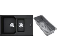 Franke Urban évier en granit avec égouttoir 78x50 cm gris/graphite/onyx 114.0743.080