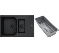 Franke Urban évier en granit avec égouttoir 78x50 cm gris/graphite/onyx 114.0743.103