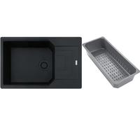 Franke Urban évier en granit avec égouttoir 78x50 cm noir 114.0743.100