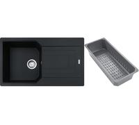 Franke Urban évier en granit avec égouttoir 86x50 cm gris/graphite/onyx 114.0743.078