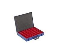 FRANKEL kaiserkraft | Mallette pour petites pièces avec godets de compartimentation | l x p 440 x 370 mm | 48 godets de compartimentation | hauteur 63 mm