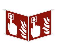 FRANKEL kaiserkraft | Panneaux de prévention des incendies | déclencheur Manuel d'alarme Incendie | Lot de 10 | Aluminium | Panneau Vertical | 200 x 200 mm